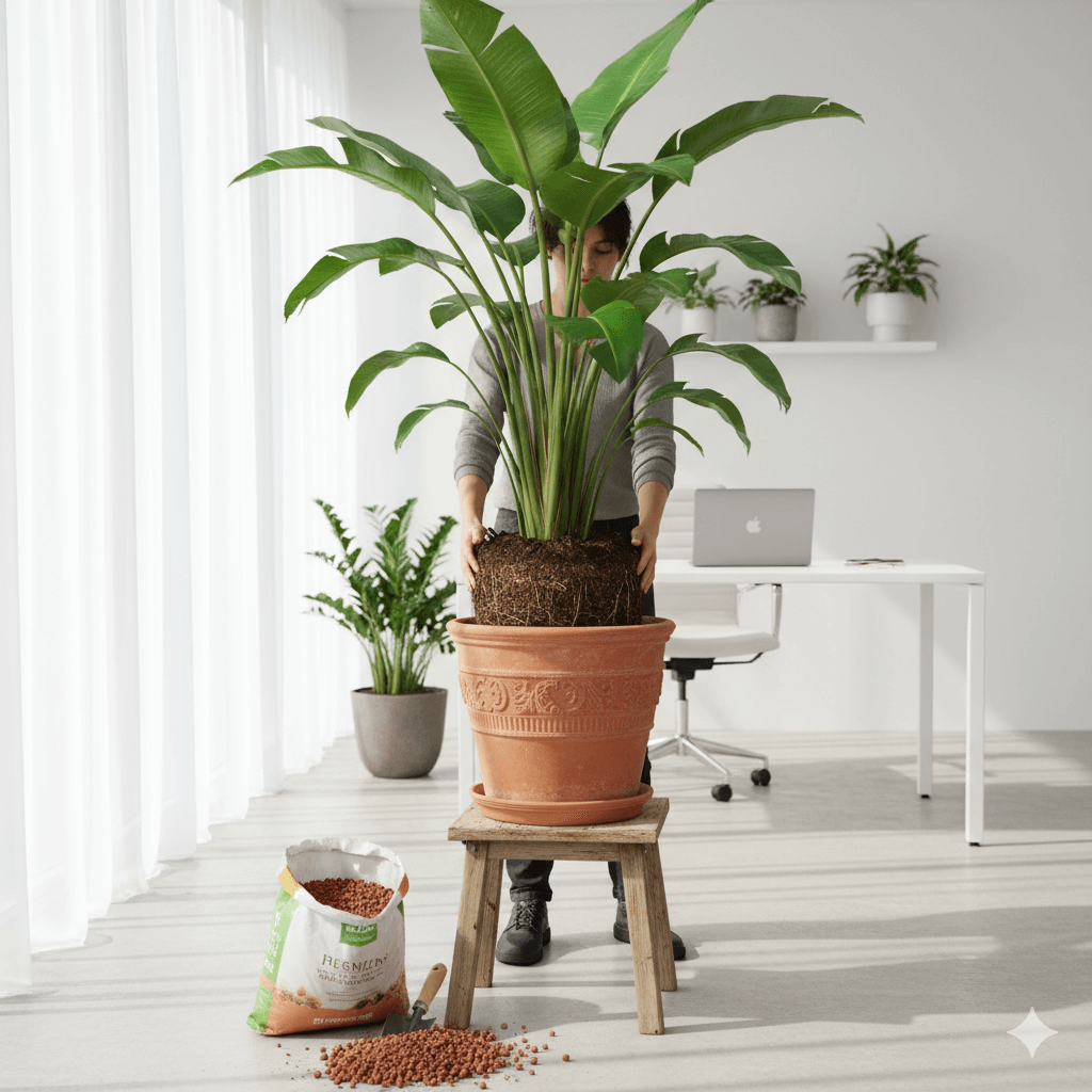 Strelitzia verpotten: wanneer en hoe doe je dat?